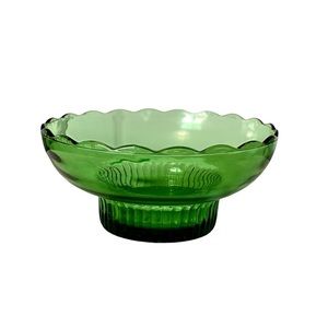 Vintage 1950’s E.O. Brody CO M2000 Green Glass Dish Bowl